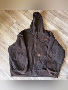 Carhartt J130 Mens 3XL Dark Brown Active Jacket Quilt-Lined DKB Duck Canvas 2011